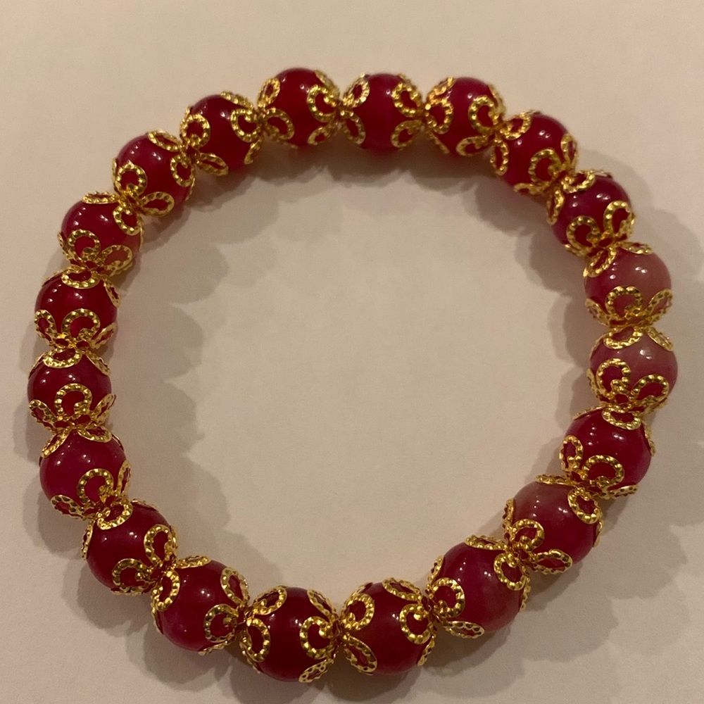 Watermelon Tourmaline Bracelet 8mm